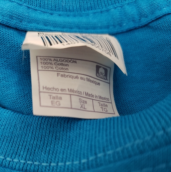 Ladies Cabo San Lucas XL turquoise embelished t-shirt. - Picture 6 of 7